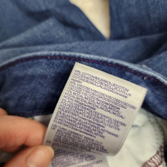 NYDJ Alina Ankle Denim Jeans Blue Size 12 - Picture 8 of 10